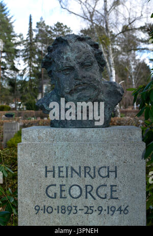 Grab, Heinrich George, Friedhof Zehlendorf, Onkel-Tom-Strasse, Zehlendorf, Berlino, Deutschland Foto Stock