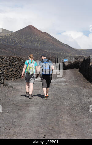 Escursionismo a Punta de Fuencalinte, La Palma, Spagna Foto Stock