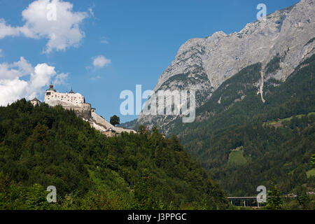 Fortezza Hohenwerfen, Castello Werfen, paese di Salisburgo, Austria Foto Stock