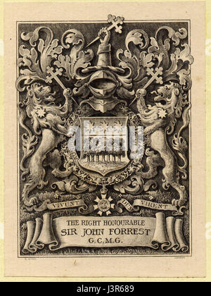 John Forrest ex libris Foto Stock