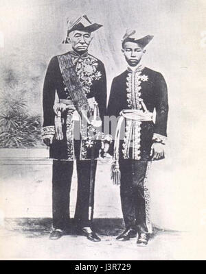 Re Mongkut e Principe Chulalongkorn Foto Stock