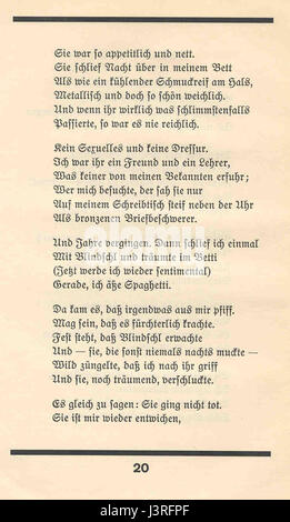 Joachim Ringelnatz è stato un poeta e artista tedesco noto per il suo umorismo. "Allerdings" è una delle sue opere, che fonde l'umorismo con l'arte visiva e offre una prospettiva satirica sulla vita. Foto Stock