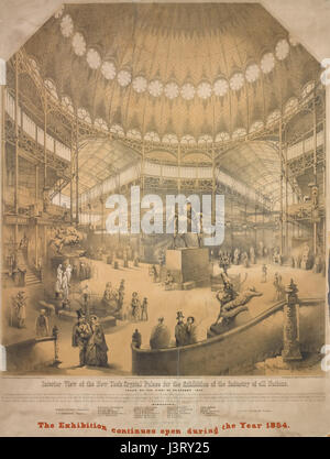 Vista interna del New York Crystal Palace per la mostra dell'industria di tutte le nazioni. Preso il primo di dicembre 1853. . . Cartstensen & Gildemeister architetti, 74 Broadway (NYPL ADE 1792057 1659197) Foto Stock