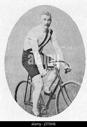 Jaap Eden era un rinomato pattinatore di velocità e ciclista olandese, famoso per i suoi successi in entrambi gli sport durante la fine del XIX e l'inizio del XX secolo. La sua eredità rimane significativa nella storia dello sport olandese. Foto Stock