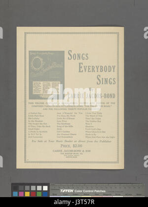 Un documento intitolato "Just a Wearyin' for You", conservato nella New York Public Library, collezione Hades. Il documento sembra riflettere espressioni emotive o personali. Foto Stock