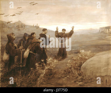 Josep Benlliure Gil (1855â€“1937) è stato un rinomato pittore spagnolo, noto per i suoi ritratti, le scene storiche e le raffigurazioni della vita quotidiana. Le sue opere contribuirono allo sviluppo del realismo spagnolo tra la fine del XIX e l'inizio del XX secolo. Foto Stock