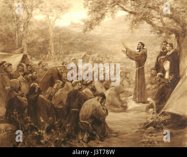 Josep Benlliure Gil era un rinomato pittore spagnolo, noto per le sue rappresentazioni di scene storiche e culturali. Le sue opere spesso includono ricche tavolozze di colori e vivaci rappresentazioni della vita quotidiana e delle dinamiche sociali in Spagna durante la fine del XIX e l'inizio del XX secolo. Foto Stock