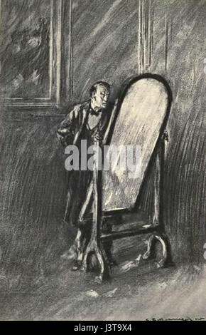 Un riferimento al capitolo 10 di "Strange Case of Dr Jekyll and Mr Hyde" di Robert Louis Stevenson, con disegni di accompagnamento. Il capitolo approfondisce la trasformazione psicologica e la dualità del protagonista. Foto Stock