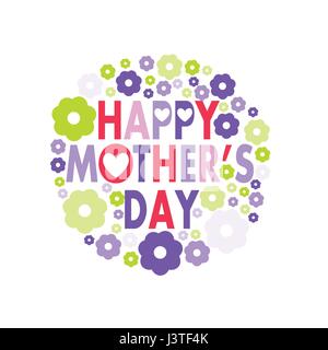 La festa della mamma biglietto di auguri Illustrazione Vettoriale