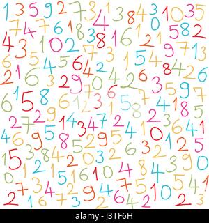 I numeri colorati Illustrazione Vettoriale