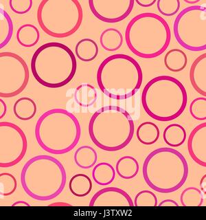 Vector seamless pattern - cerchi viola su sfondo beige Illustrazione Vettoriale