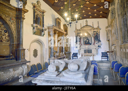 Corridoio Sud cappella, la chiesa di San Marco, il signore sindaco di cappella. College Green, Bristol Maurice de Gaunt e Robert de Gournay Foto Stock