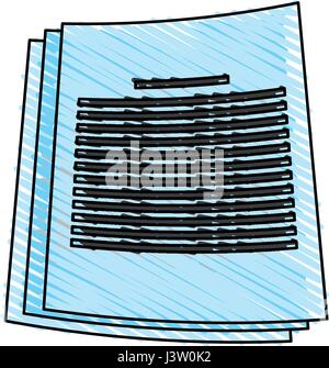 Color pastello immagine stripe cartoon documenti con script Illustrazione Vettoriale