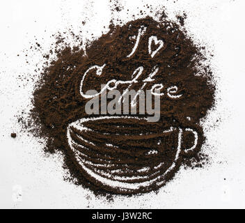 Mi piace il caffè disegno Foto Stock