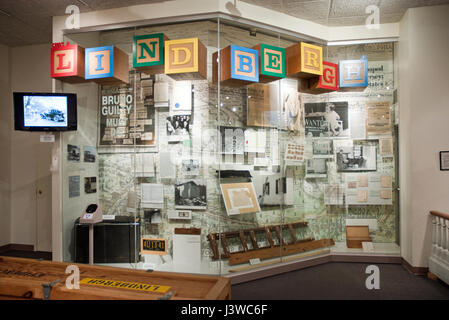 Prova dal 1935 "prova del Secolo" di Bruno Hauptmann è esposto presso il New Jersey Polizia di Stato Museum & Learning Center di Trenton, NJ. Foto Stock