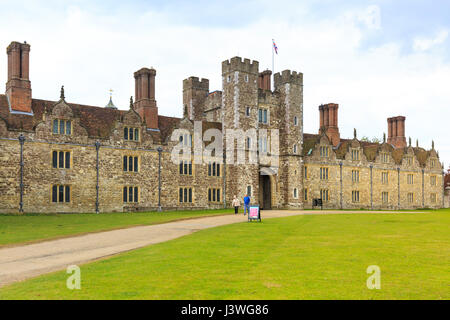 La Knole House, XVI secolo storico paese inglese estate in Kent, England, Regno Unito Foto Stock