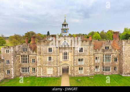 La Knole House, XVI secolo storico paese inglese estate in Kent, England, Regno Unito Foto Stock