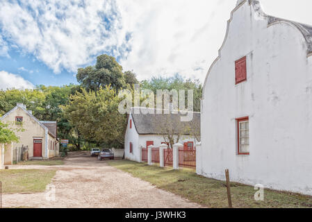 GENADENDAL, SUD AFRICA - 27 Marzo 2017: edifici storici di Moravian chiesa in Genadendal. Genadendal è la prima stazione missionaria in Sud un Foto Stock