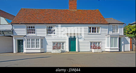 Burnham on Crouch, Essex, la struttura di legno casa bianca Foto Stock