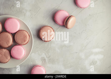 Vista superiore del mucchio di rosa pastello e bianco a forma di cuore caramelle  Marshmallow per lo sfondo, Banner, Pattern Foto stock - Alamy