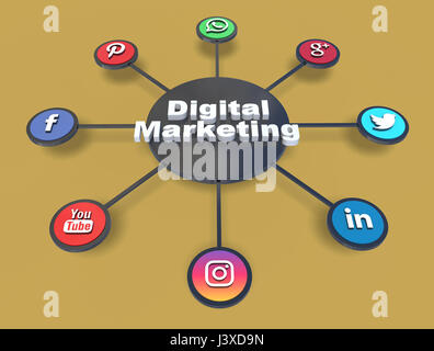 sociale dei media Foto Stock