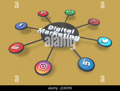sociale dei media Foto Stock
