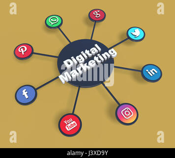 sociale dei media Foto Stock
