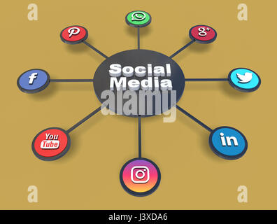 sociale dei media Foto Stock