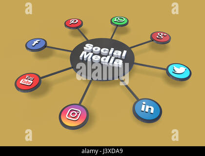 sociale dei media Foto Stock