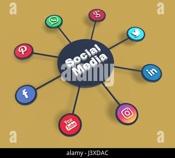 sociale dei media Foto Stock