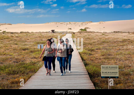 Parco naturale delle Dunas de Corrubedo y Lagunas de Carregal Vixan y, Olveira, Ribeira, La Coruña provincia, regione della Galizia, Spagna, Europa Foto Stock