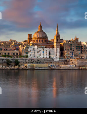 La Valletta al mattino, Malta Foto Stock