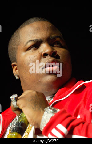 Sean Kingston in esecuzione al Amphitheatre di Gibson in città universale, CA. Foto Stock