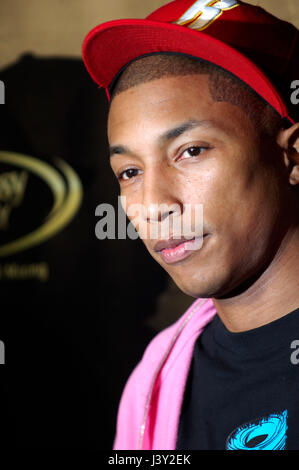 Pharrell Williams arriva a Hennessy artistica Evento Finale al Paramount Studios di Los Angeles, CA Foto Stock