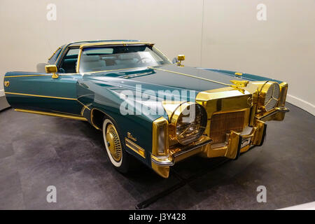 Isaac Hayes' placcato oro Cadillac in Stax Museo della Musica Soul Americana, Memphis Foto Stock