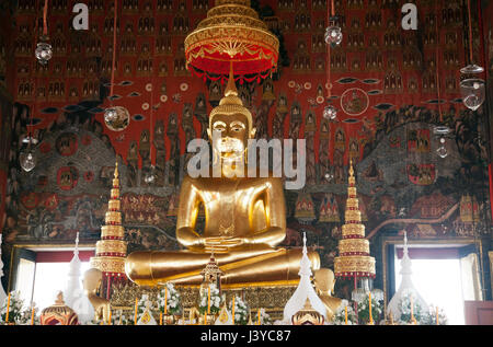 Tempio Uposatha come parte di Wat Saket, Golden Mount, complesso a Bangkok, in Thailandia Foto Stock