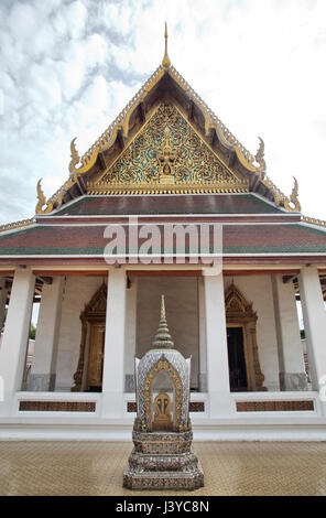 Tempio Uposatha come parte di Wat Saket, Golden Mount, complesso a Bangkok, in Thailandia Foto Stock