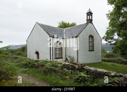La chiesa a Ardalum sull'Isola di Ulva, Scozia. Foto Stock