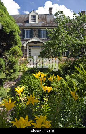 Il Pearl Buck S. House, verdi colline fattoria di Bucks Co. In Pennsylvania dove Pulitzer- e Nobel-prize-winning autore Pearl Buck vissuto. Foto Stock