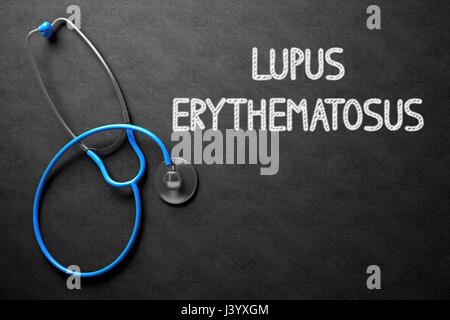 Lupus Eritematoso Sistemico sulla lavagna. 3D'illustrazione. Foto Stock