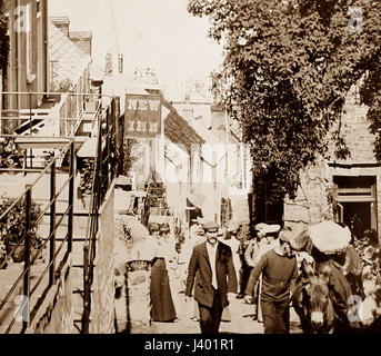 Clovelly High Street - inizio novecento Foto Stock