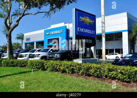 Greico Chevrolet Fort Lauderdale Florida Maggio 2017. Chevrolet è una divisione della General Motors Foto Stock