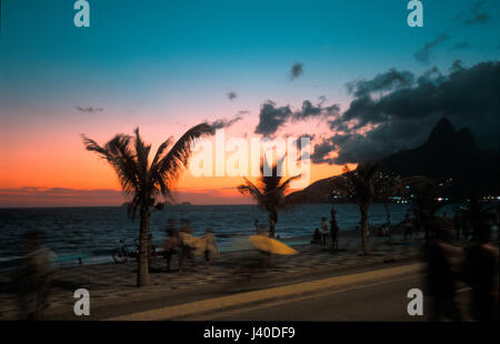 Ipanema promenade, Rio de Janeiro, Brasile Foto Stock