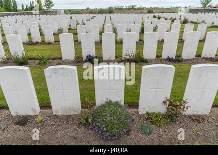 Nuovo Passchendaele cimitero militare nelle Fiandre Occidentali, Belgio Foto Stock