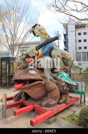 Flog statua sulla storica Strada Nawate a Matsumoto Nagano in Giappone. Foto Stock