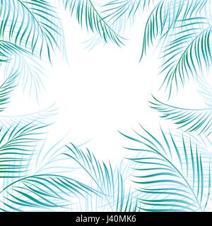 L'estate tropicale bello sfondo con bright foglie di palmo Illustrazione Vettoriale