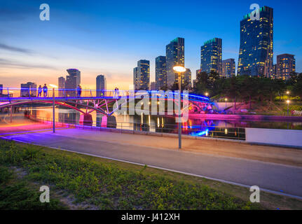 Songdo Central Park in Songdo International Business District, Incheon Corea del Sud. Foto Stock