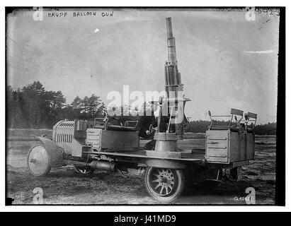 Krupp pistola a palloncino sul carrello LOC 08648V Foto Stock