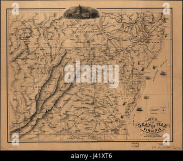 Mappa della sede della guerra in VA Foto Stock