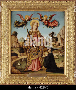 Lazzaro Bastiani, italiano (Veneto), c. 1425 1512 Santa Lucia e inginocchiato donatore, ca.1480 90 Kress Collection Foto Stock